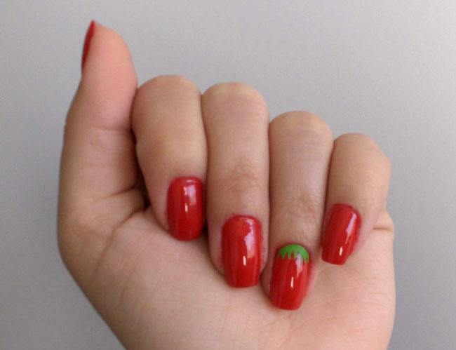 Tutorial Nail Art: Moranguinho (foto: Evelyn Cristina / Bagarai)