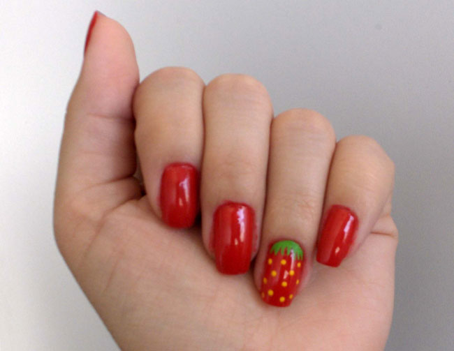 Tutorial Nail Art: Moranguinho (foto: Evelyn Cristina / Bagarai)