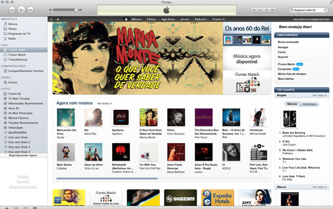 iTunes Store Brasil (reprodução)