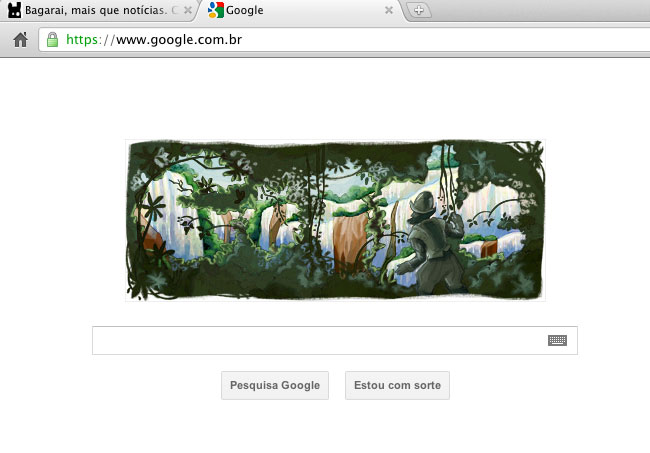 Cataratas do Iguaçu na home do Google (reprodução)