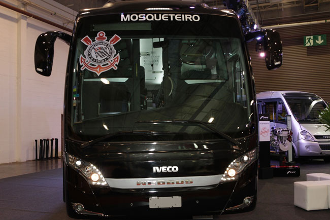 O novo ônibus do Corinthians (foto Aguinaldo Pedro / Ofício da Imagem)